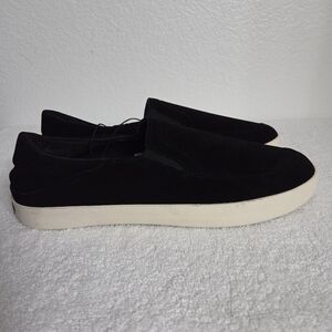 Staheekum Men's Flipside Crash-back Black Suede Slip-On Shoes Size 12